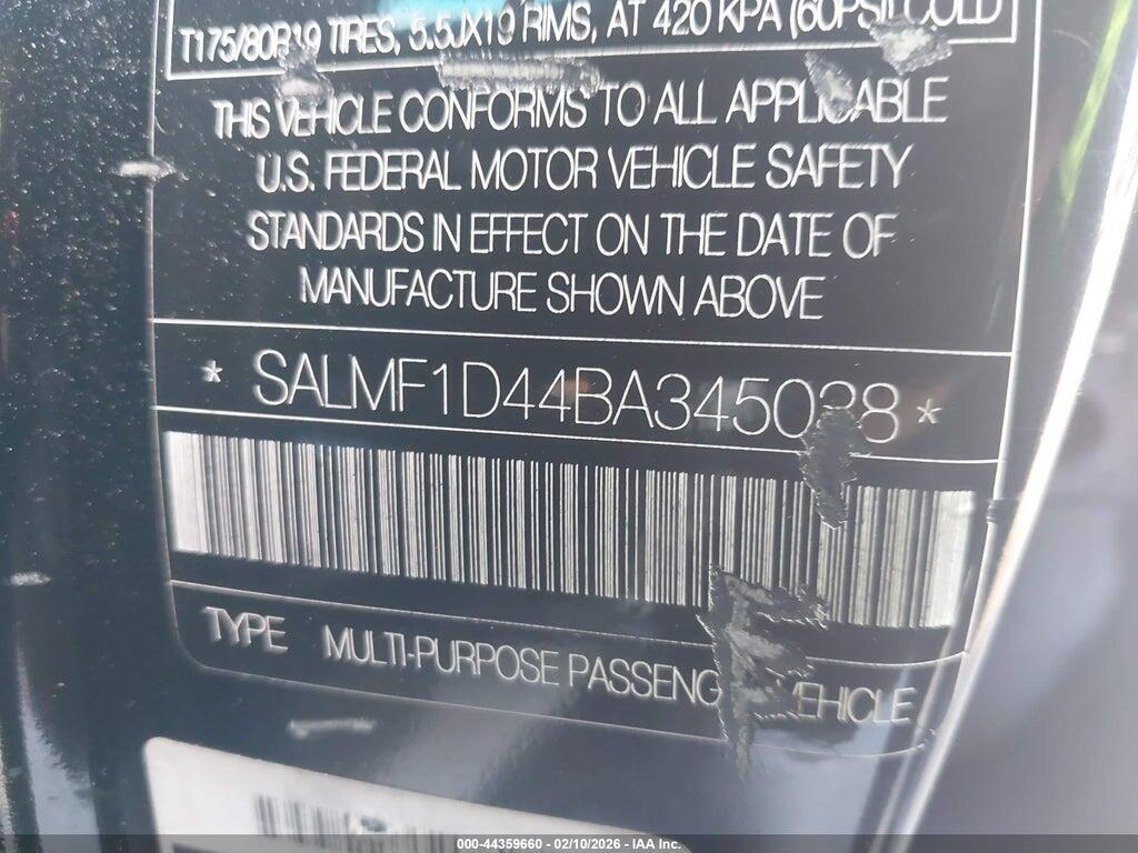 SALMF1D44BA345038 2011 LAND ROVER RANGE ROVER photo no. 9