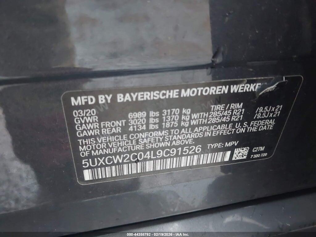 5UXCW2C04L9C91526 2020 BMW X7 photo no. 9