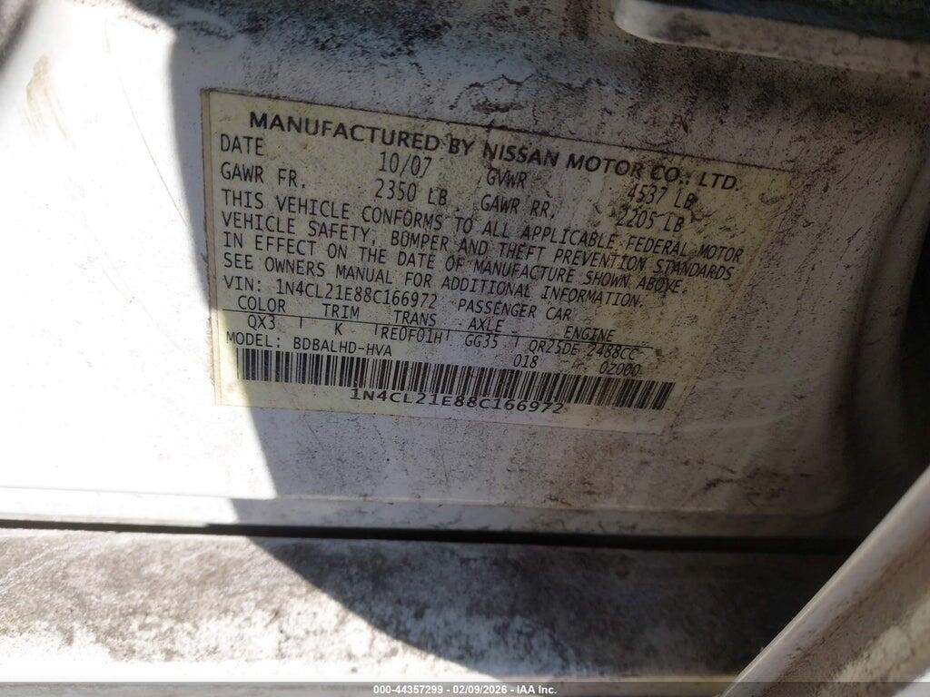 1N4CL21E88C166972 2008 NISSAN ALTIMA HYBRID photo no. 9