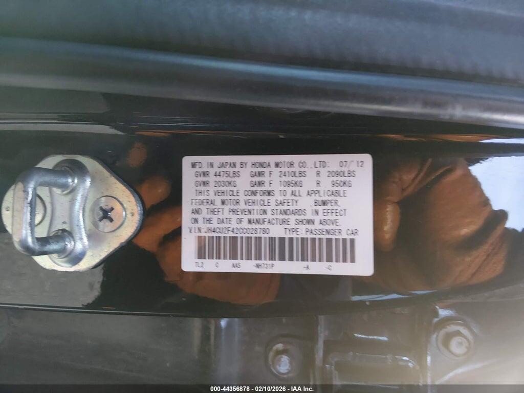 JH4CU2F42CC028780 2012 ACURA TSX photo no. 9