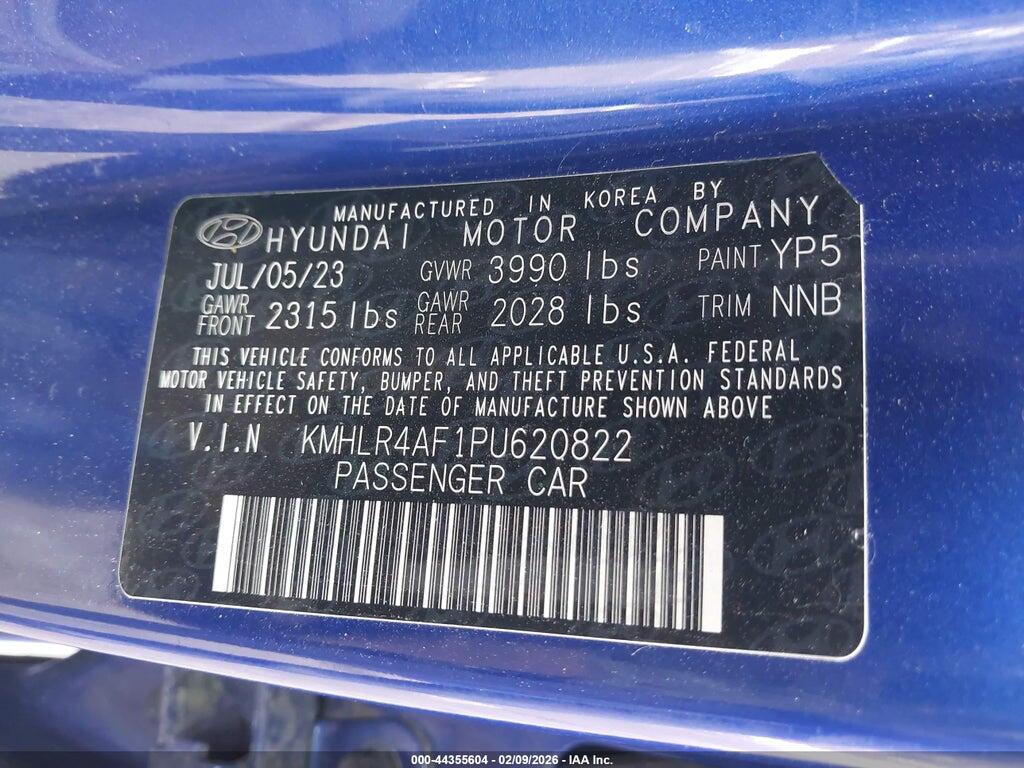 KMHLR4AF1PU620822 2023 HYUNDAI ELANTRA photo no. 9