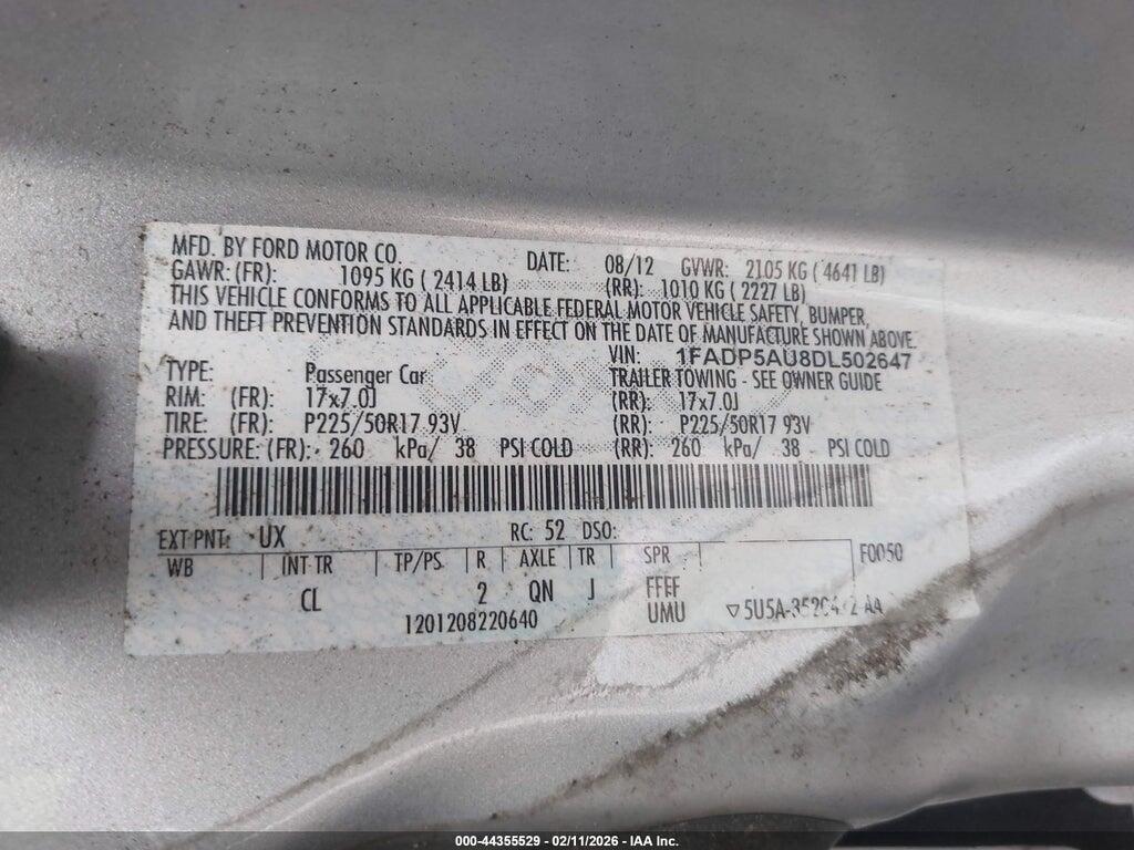 1FADP5AU8DL502647 2013 FORD C-MAX HYBRID photo no. 9