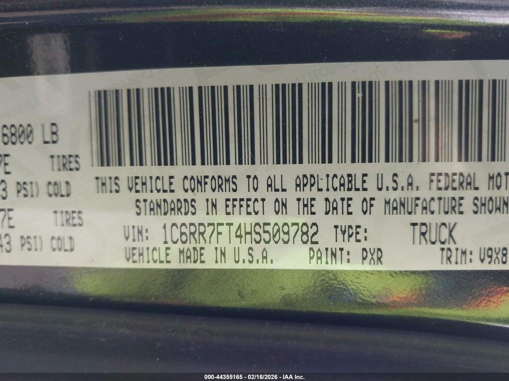 1C6RR7FT4HS509782 2017 RAM 1500 photo no. 9