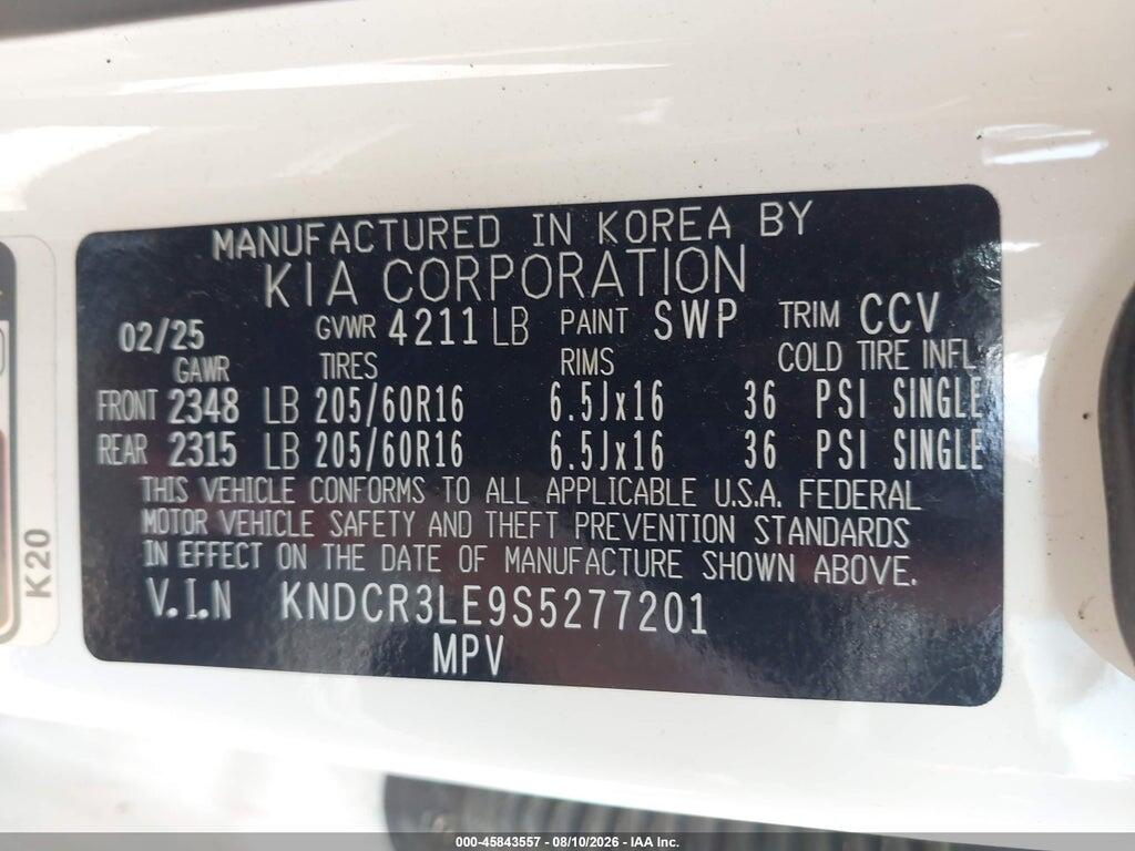 KNDCR3LE9S5277201 2025 KIA NIRO photo no. 9