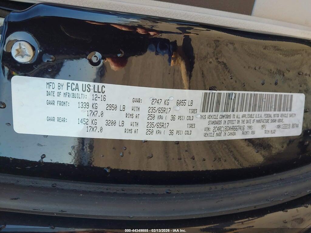 2C4RC1BGXHR667416 2017 CHRYSLER PACIFICA photo no. 9