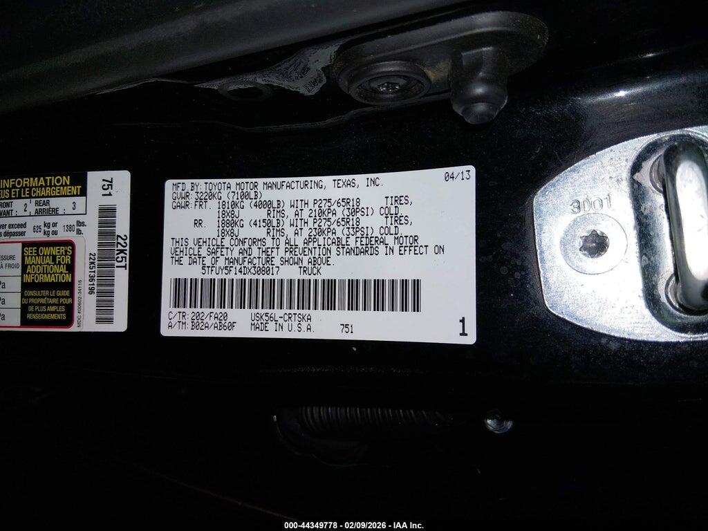 5TFUY5F14DX308017 2013 TOYOTA TUNDRA photo no. 9