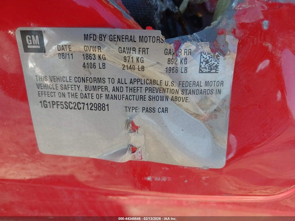 1G1PF5SC2C7129881 2012 CHEVROLET CRUZE photo no. 9