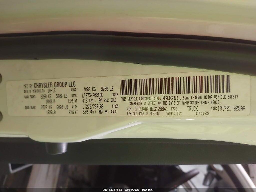 3C6LR4AT8EG128841 2014 RAM 2500 photo no. 9