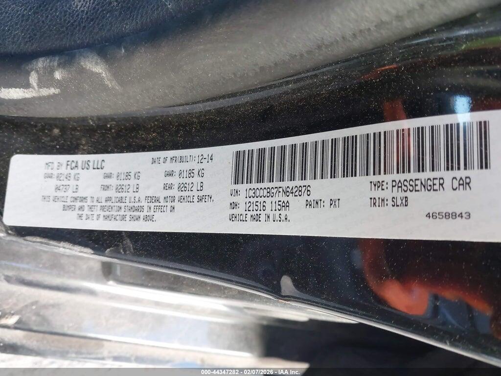 1C3CCCBG7FN642876 2015 CHRYSLER 200 photo no. 9