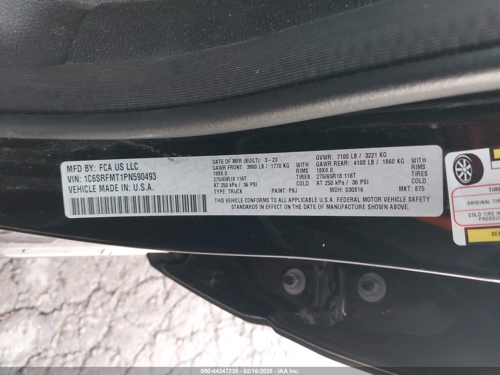 1C6SRFMT1PN590493 2023 RAM 1500 photo no. 9