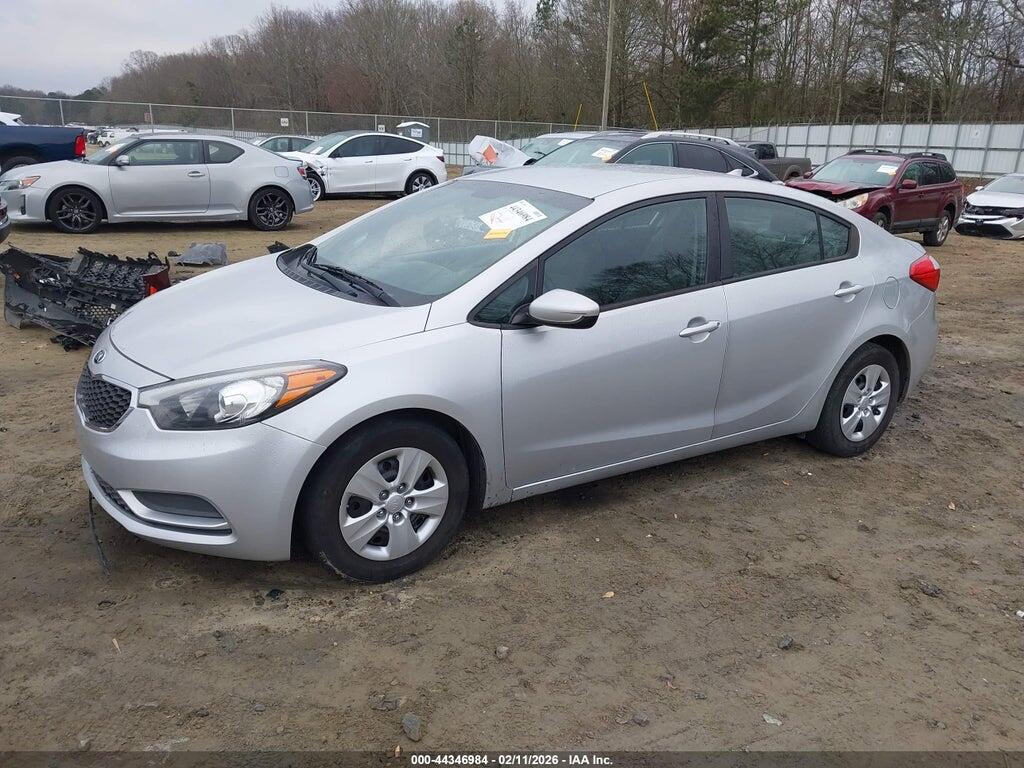 KNAFK4A61G5543351 2016 KIA FORTE photo no. 2
