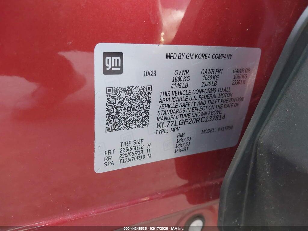 KL77LGE20RC137814 2024 CHEVROLET TRAX photo no. 9