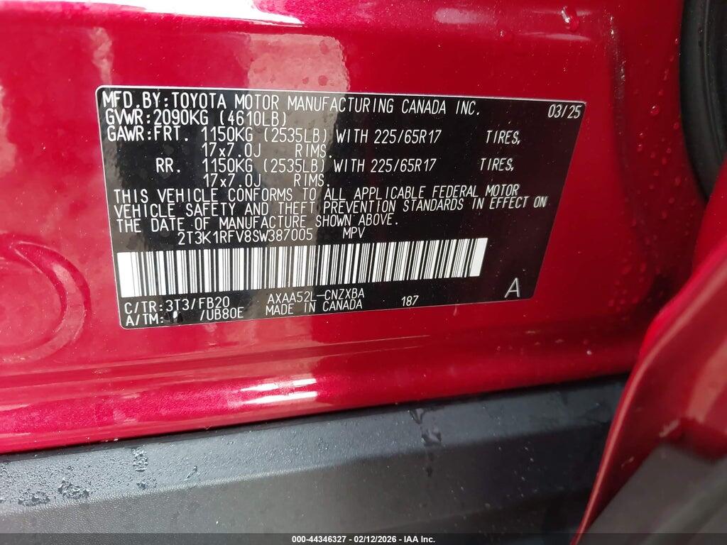 2T3K1RFV8SW387005 2025 TOYOTA RAV4 photo no. 9