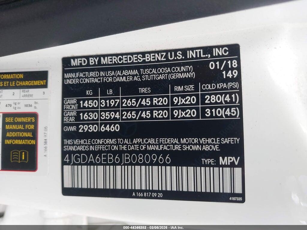 4JGDA6EB6JB080966 2018 MERCEDES-BENZ AMG GLE 43 photo no. 9
