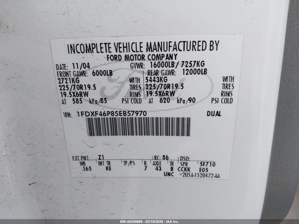1FDXF46P85EB57970 2005 FORD F-450 photo no. 8