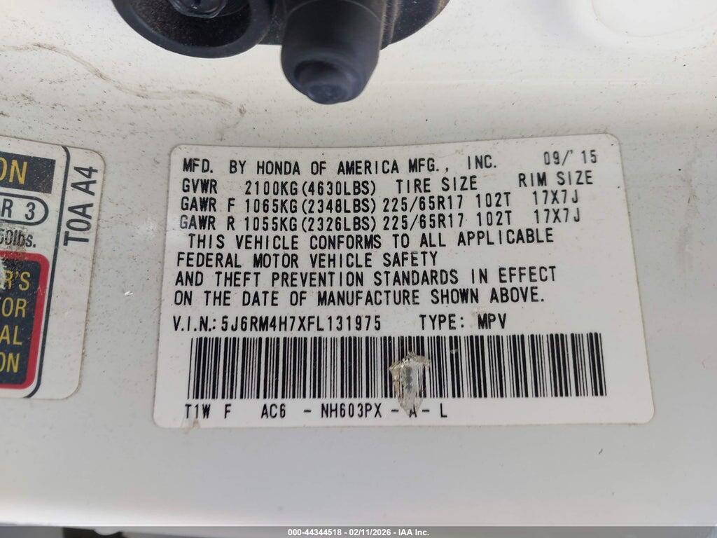 5J6RM4H7XFL131975 2015 HONDA CR-V photo no. 9