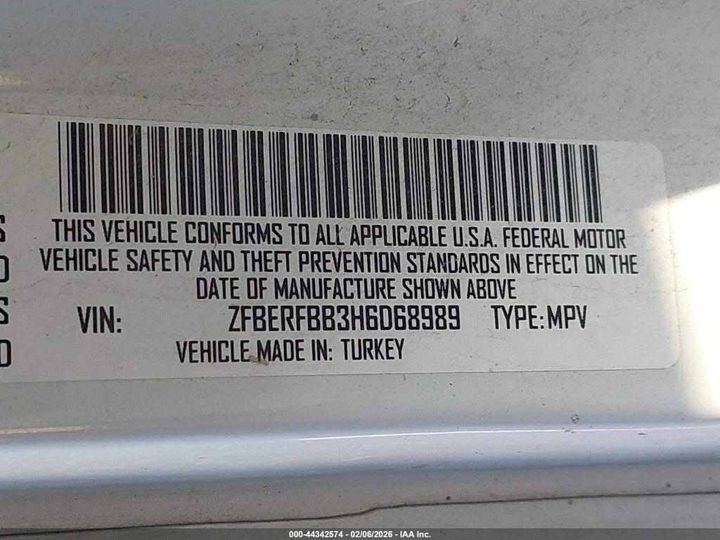 ZFBERFBB3H6D68989 2017 RAM PROMASTER CITY photo no. 9