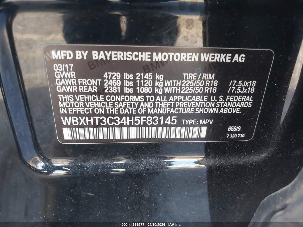 WBXHT3C34H5F83145 2017 BMW X1 photo no. 9