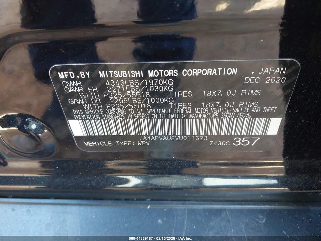 JA4APVAU2MU011623 2021 MITSUBISHI OUTLANDER SPORT photo no. 9