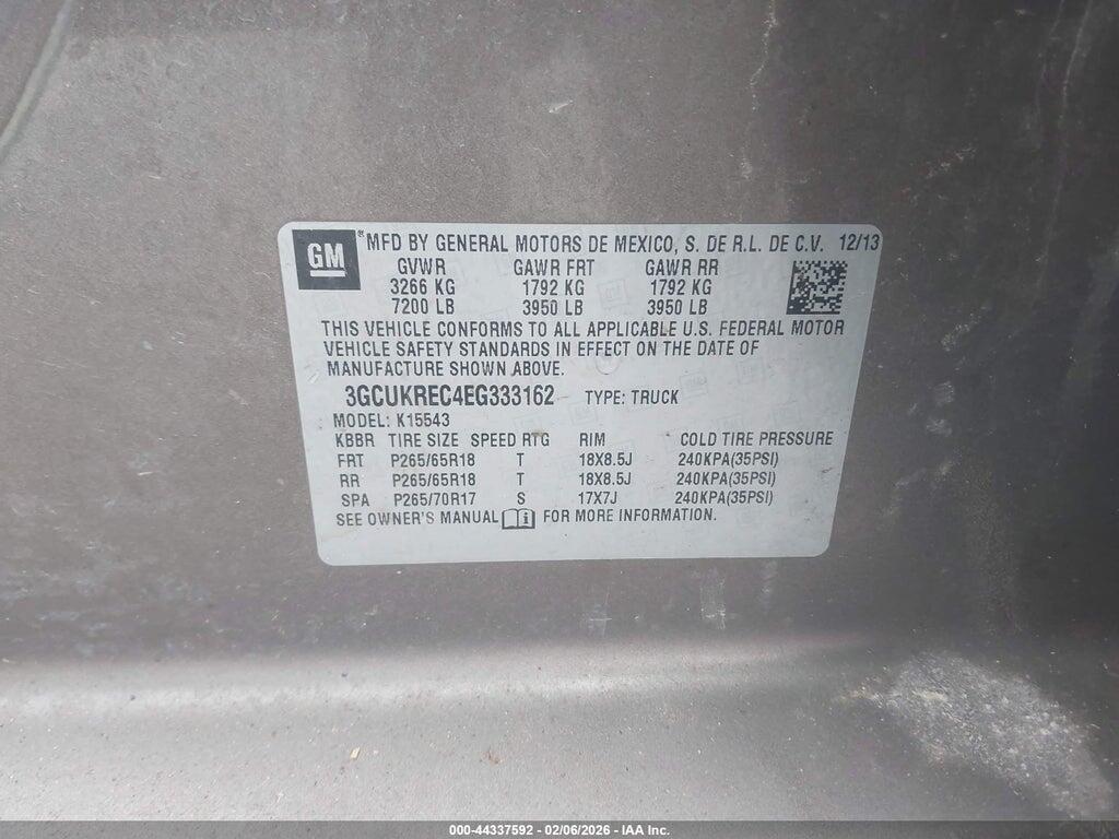 3GCUKREC4EG333162 2014 CHEVROLET SILVERADO 1500 photo no. 9