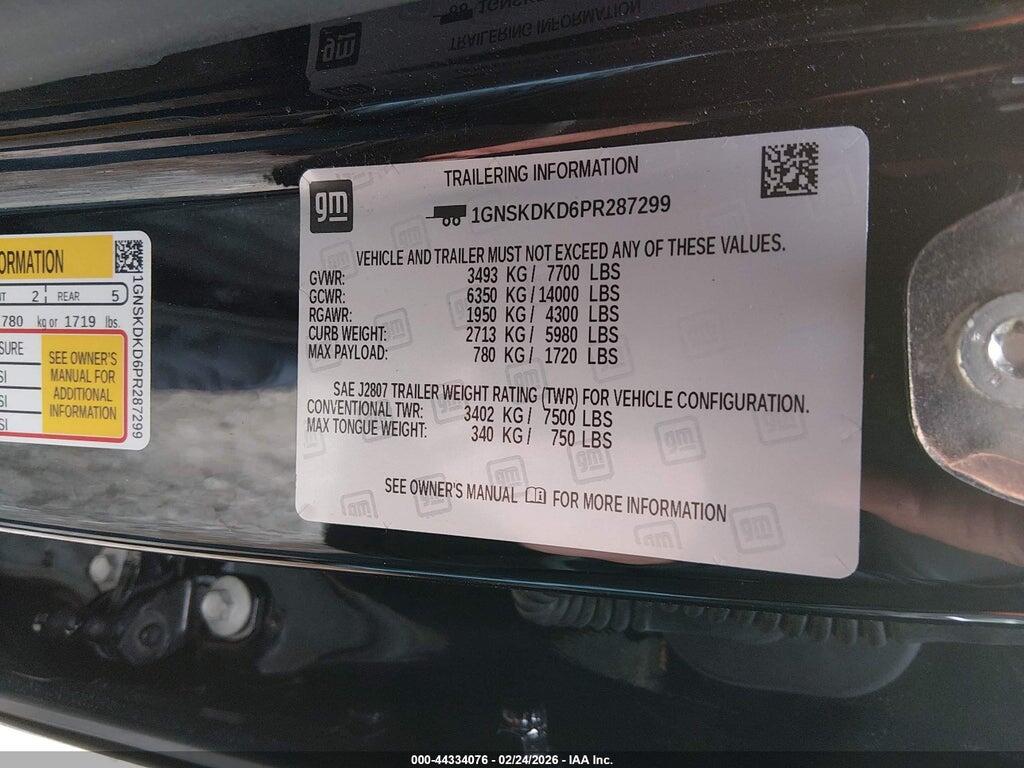1GNSKDKD6PR287299 2023 CHEVROLET SUBURBAN photo no. 9