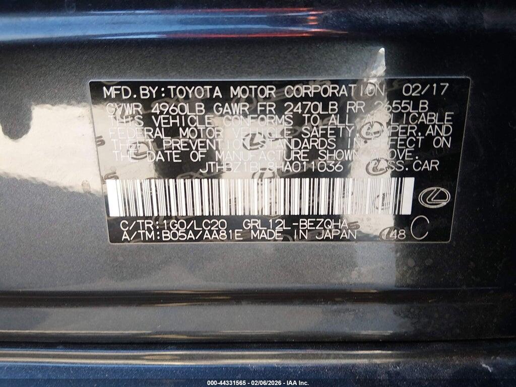 JTHBZ1BL8HA011036 2017 LEXUS GS 350 photo no. 9