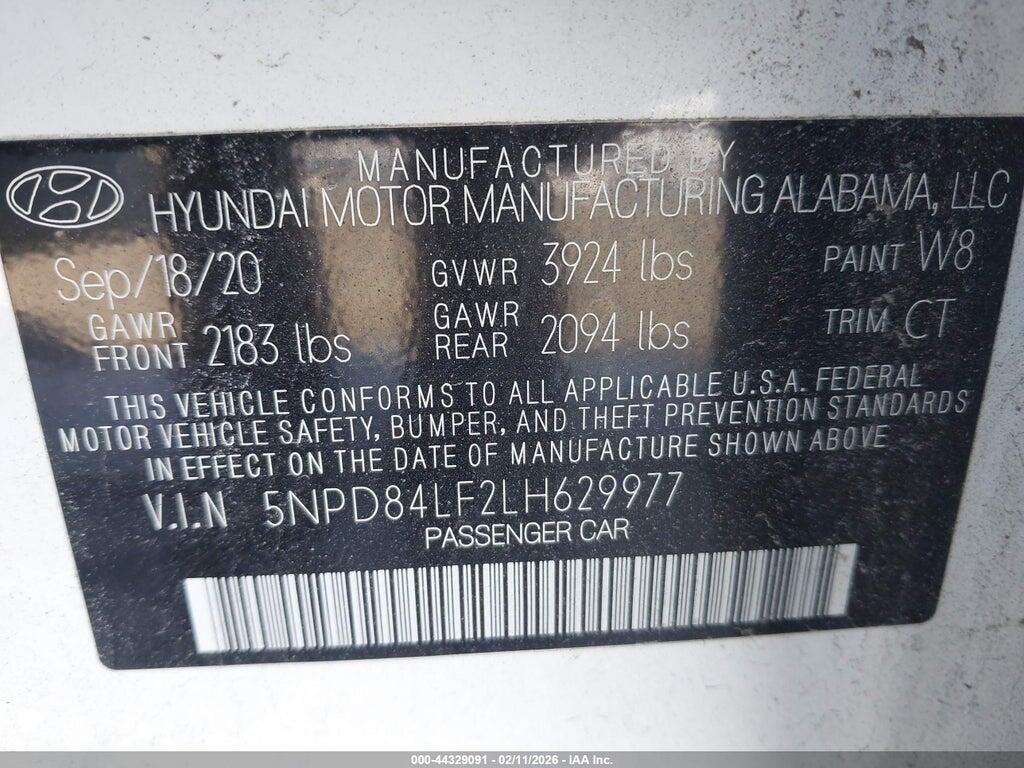 5NPD84LF2LH629977 2020 HYUNDAI ELANTRA photo no. 9
