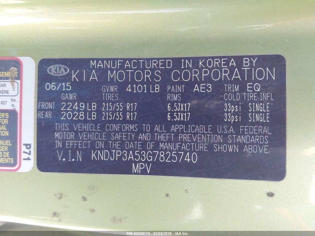 KNDJP3A53G7825740 2016 KIA SOUL photo no. 9
