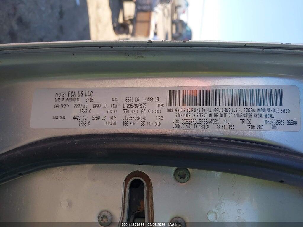 3C63RRGL9FG644521 2015 RAM 3500 photo no. 8