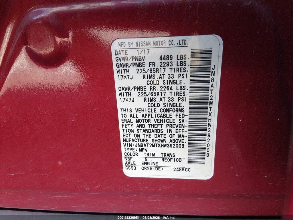 JN8AT2MTXHW392008 2017 NISSAN ROGUE photo no. 9