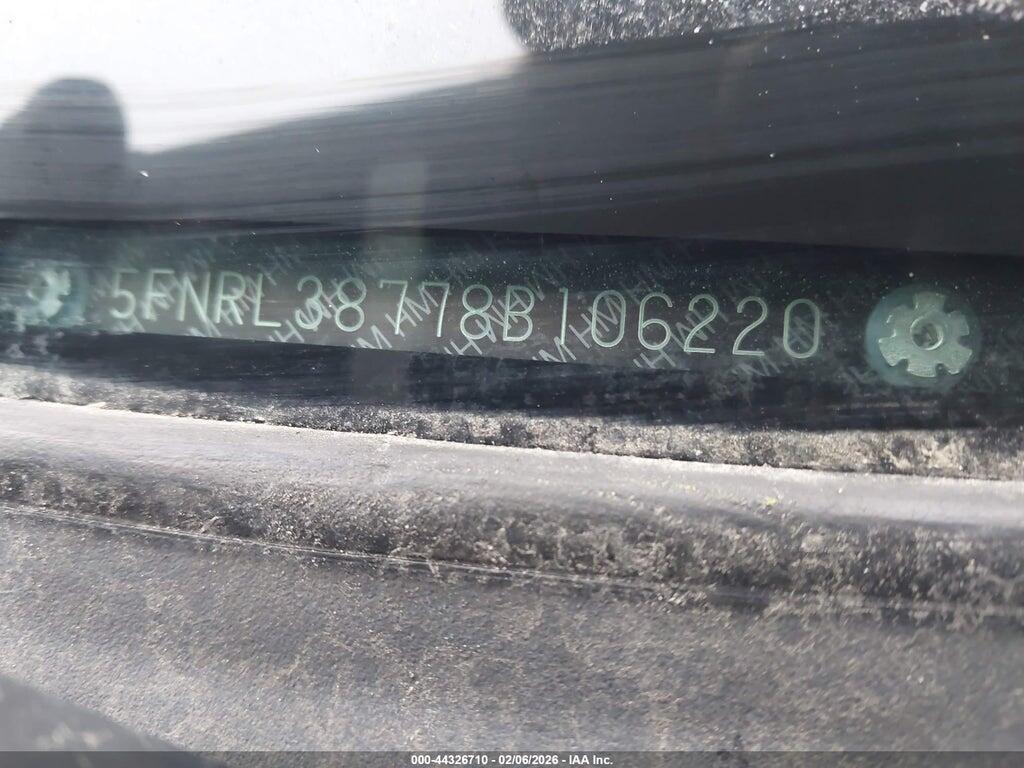 5FNRL38778B106220 2008 HONDA ODYSSEY photo no. 9