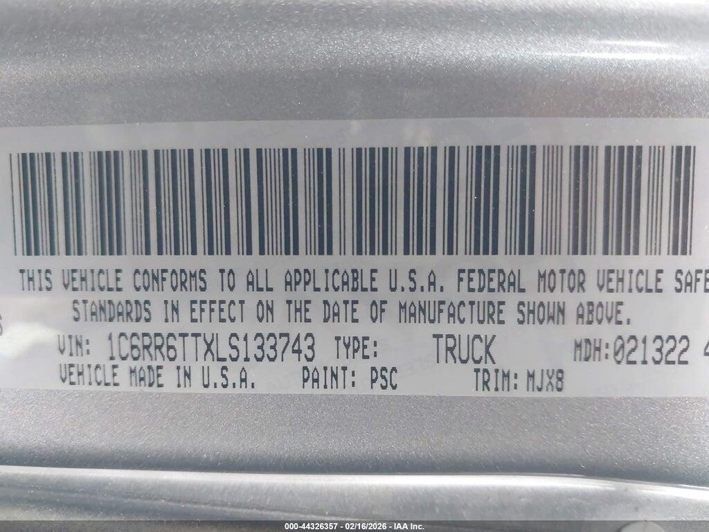 1C6RR6TTXLS133743 2020 RAM 1500 CLASSIC photo no. 9