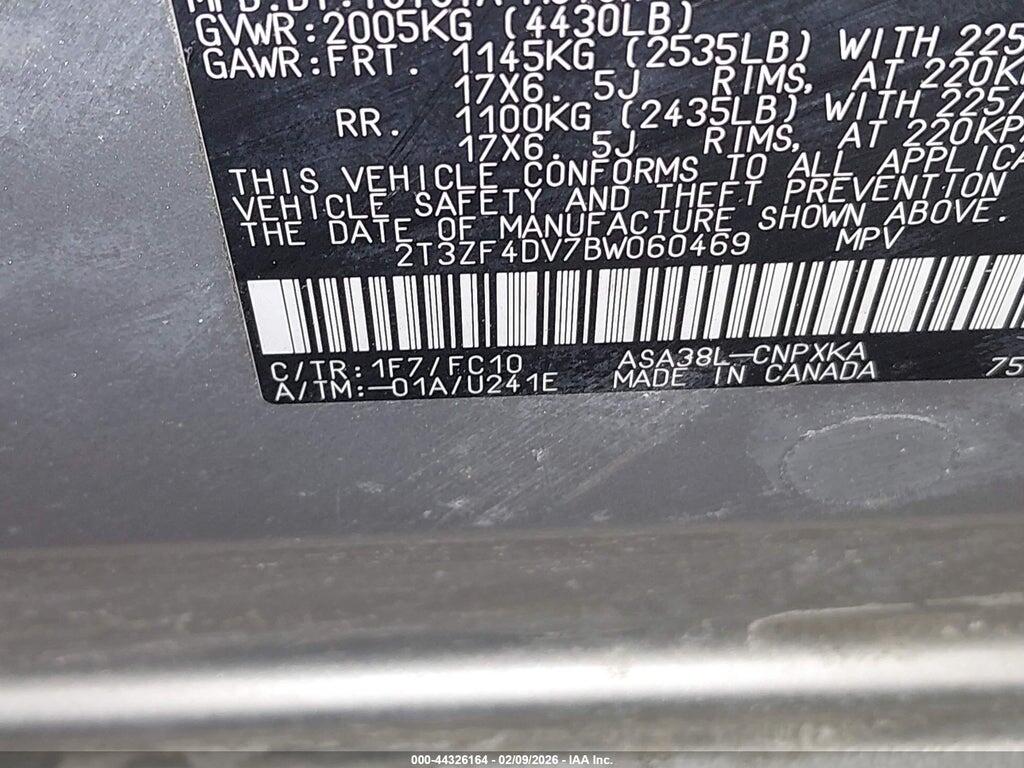 2T3ZF4DV7BW060469 2011 TOYOTA RAV4 photo no. 9