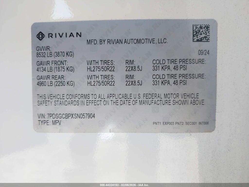 7PDSGCBPXSN057904 2025 RIVIAN R1S photo no. 9