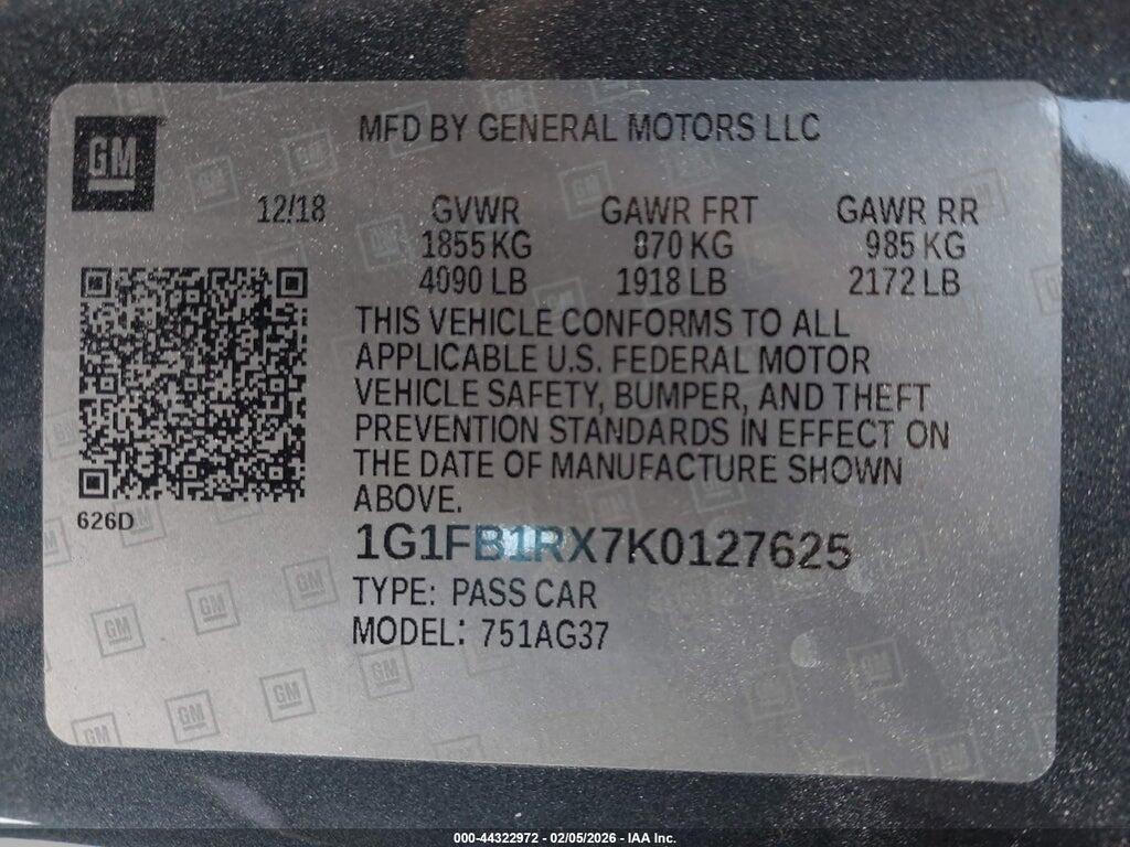 1G1FB1RX7K0127625 2019 CHEVROLET CAMARO photo no. 9