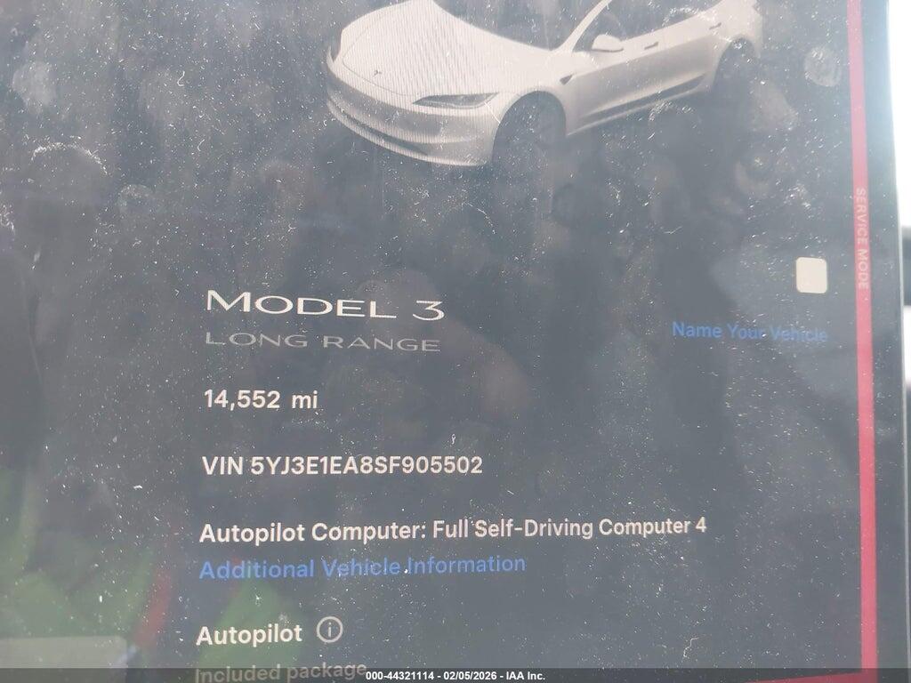 5YJ3E1EA8SF905502 2025 TESLA MODEL 3 photo no. 7