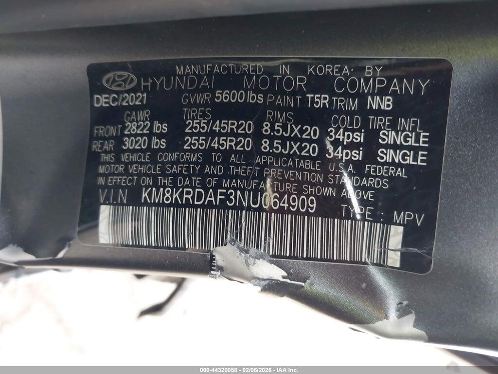 KM8KRDAF3NU064909 2022 HYUNDAI IONIQ 5 photo no. 9