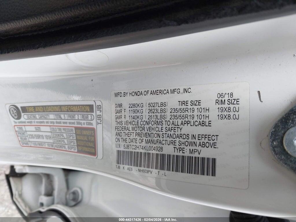 5J8TC2H74KL004928 2019 ACURA RDX photo no. 9
