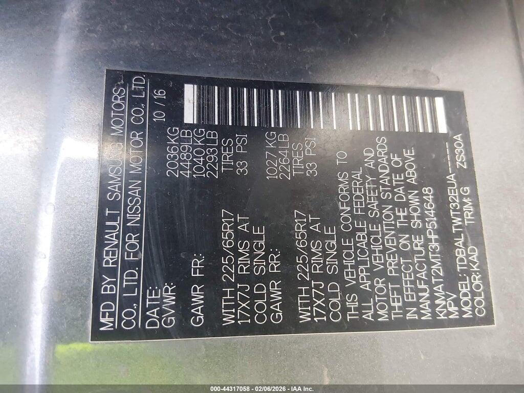KNMAT2MT3HP514648 2017 NISSAN ROGUE photo no. 9