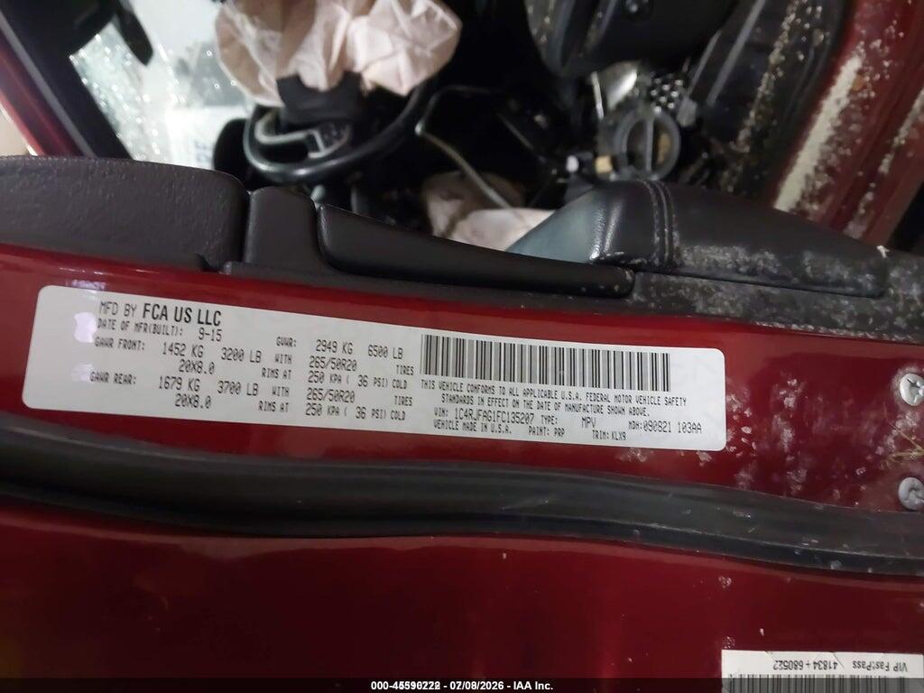 1C4RJFAG1FC135207 2015 JEEP GRAND CHEROKEE photo no. 9