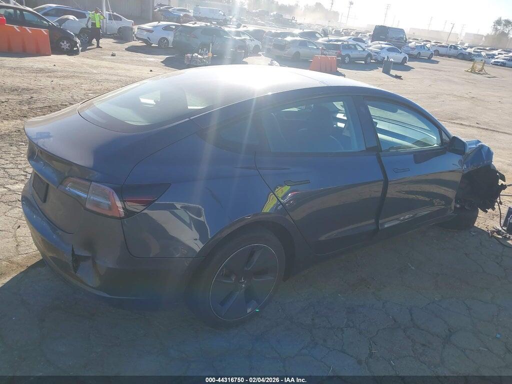 5YJ3E1EA3NF298820 2022 TESLA MODEL 3 photo no. 4