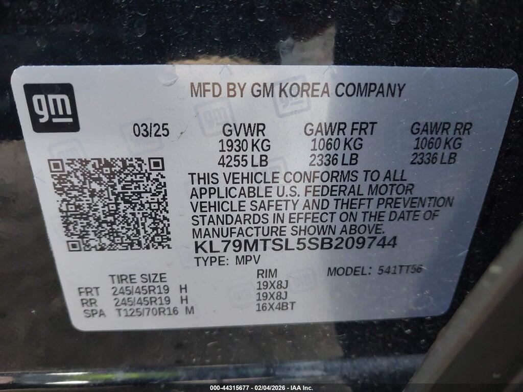 KL79MTSL5SB209744 2025 CHEVROLET TRAILBLAZER photo no. 9