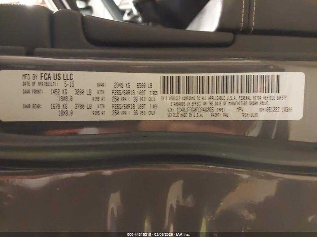 1C4RJFBG0FC846265 2015 JEEP GRAND CHEROKEE photo no. 9