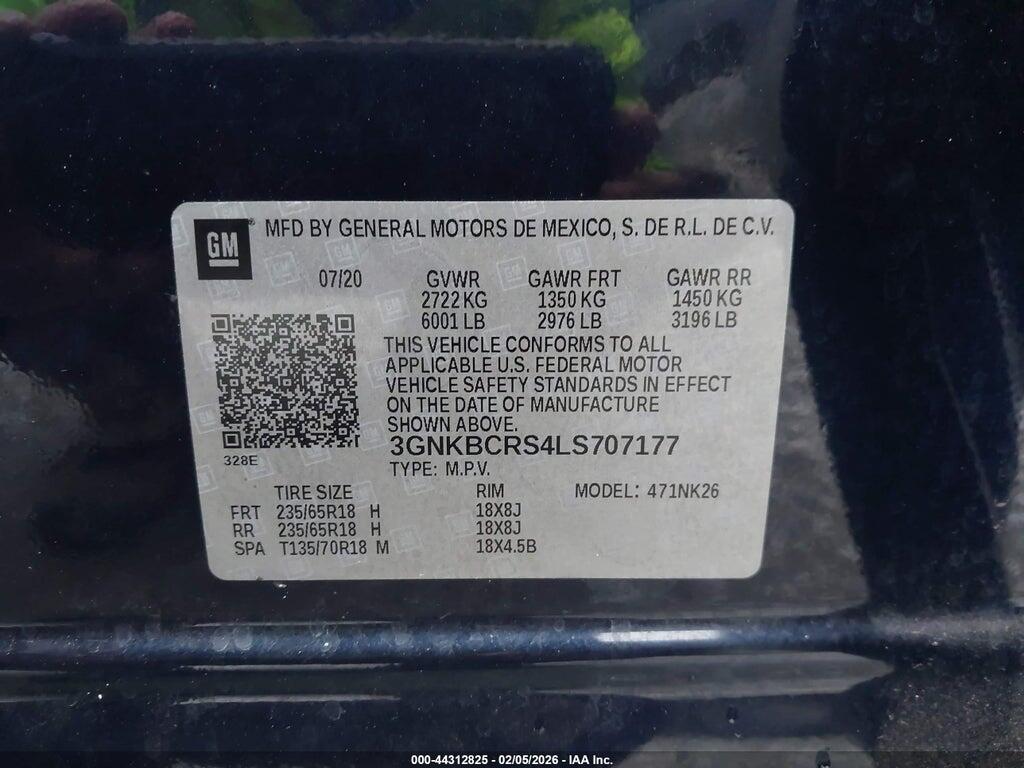 3GNKBCRS4LS707177 2020 CHEVROLET BLAZER photo no. 9