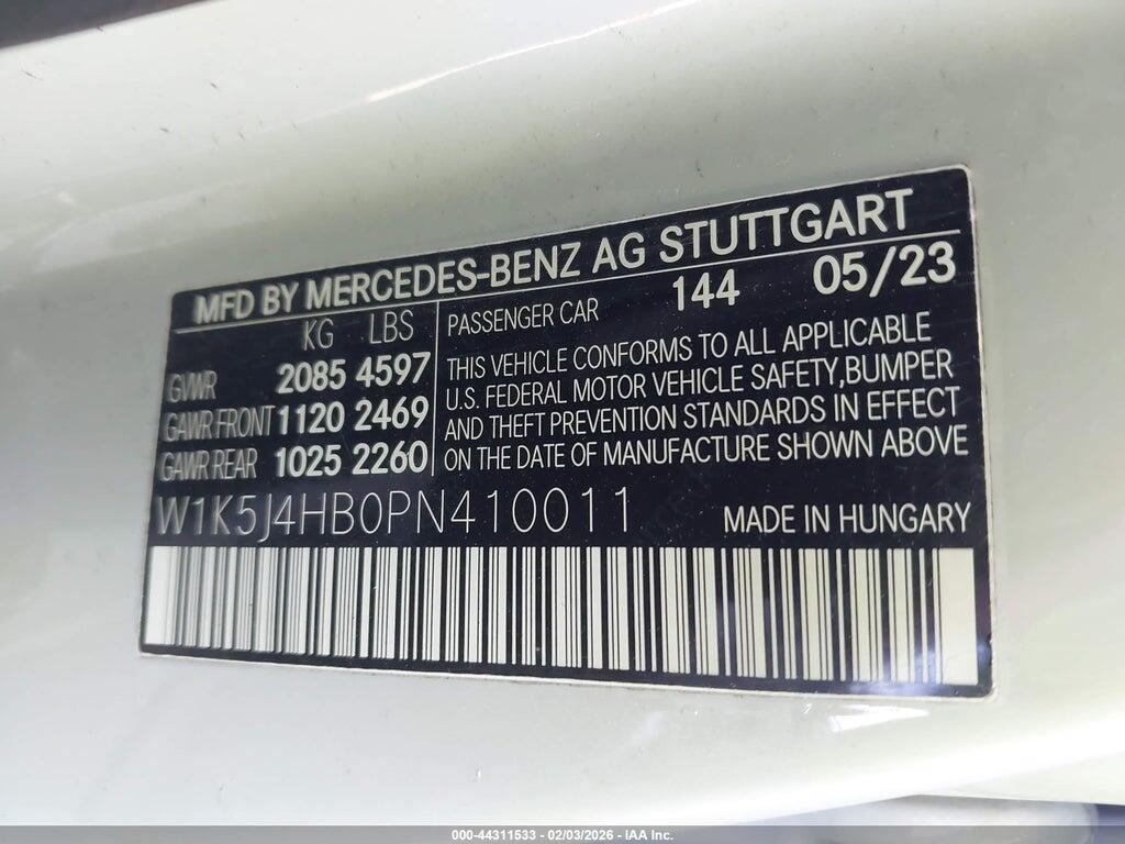 W1K5J4HB0PN410011 2023 MERCEDES-BENZ CLA 250 COUPE photo no. 9