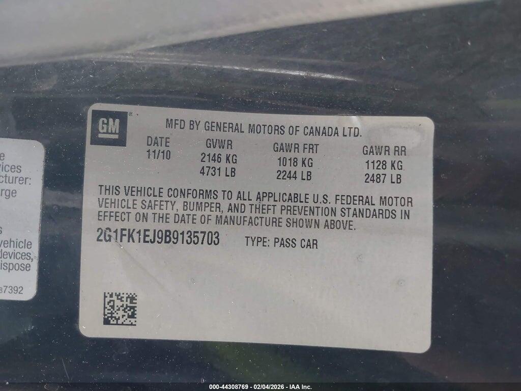 2G1FK1EJ9B9135703 2011 CHEVROLET CAMARO photo no. 9
