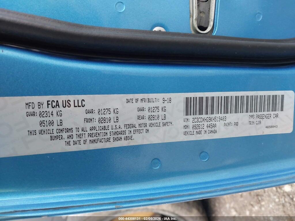 2C3CDXHG9KH519403 2019 DODGE CHARGER photo no. 9