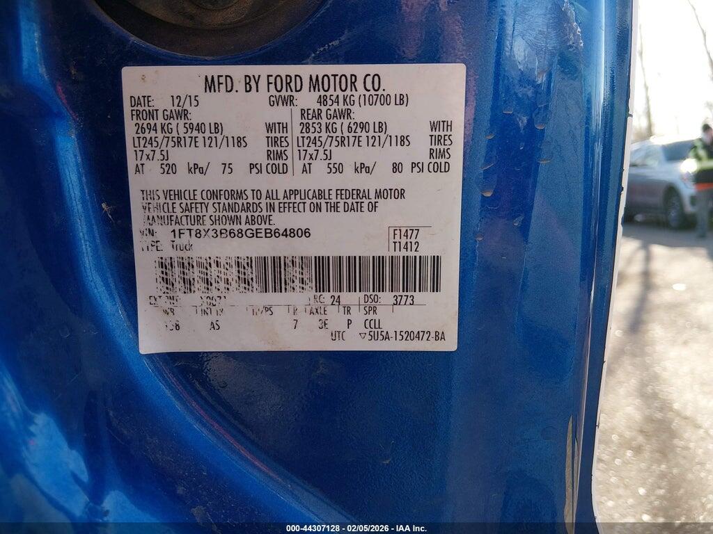 1FT8X3B68GEB64806 2016 FORD F-350 photo no. 9