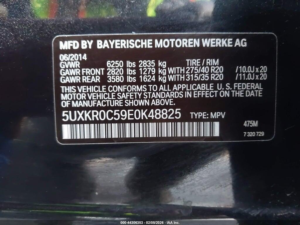 5UXKR0C59E0K48825 2014 BMW X5 photo no. 9