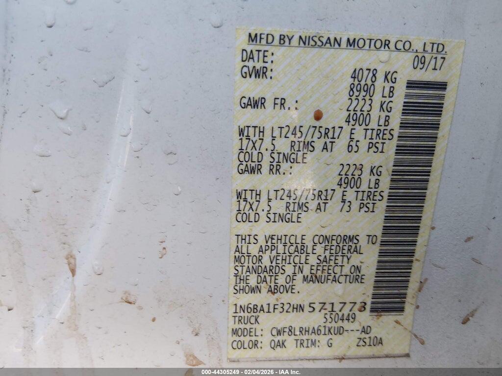 1N6BA1F32HN571773 2017 NISSAN TITAN XD photo no. 9
